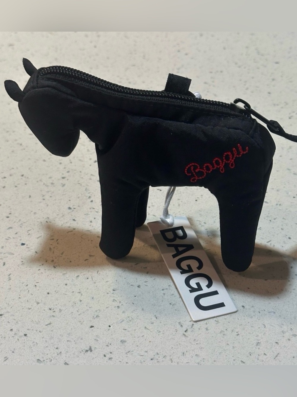 NWT BAGGU black horse with red embroidered horse bag charm / NEW - Picture 14 of 16